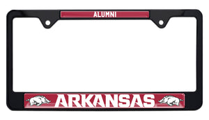 Arkansas Alumni Black License Plate Frame