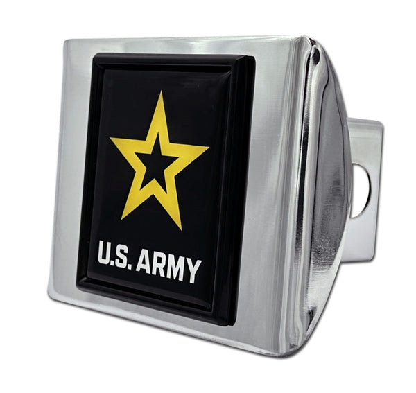 U.S. Army Chrome Metal Hitch Cover