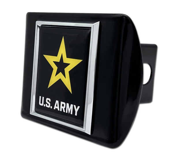 U.S. Army Star Emblem on Black Hitch Cover