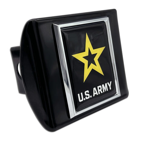 U.S. Army Star Emblem on Black Hitch Cover
