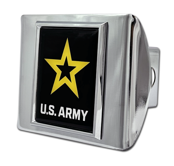 U.S. Army Chrome Metal Hitch Cover