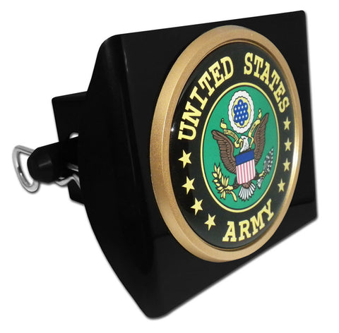 U.S. Army Eagle Emblem on Black Plastic Hitch Cover