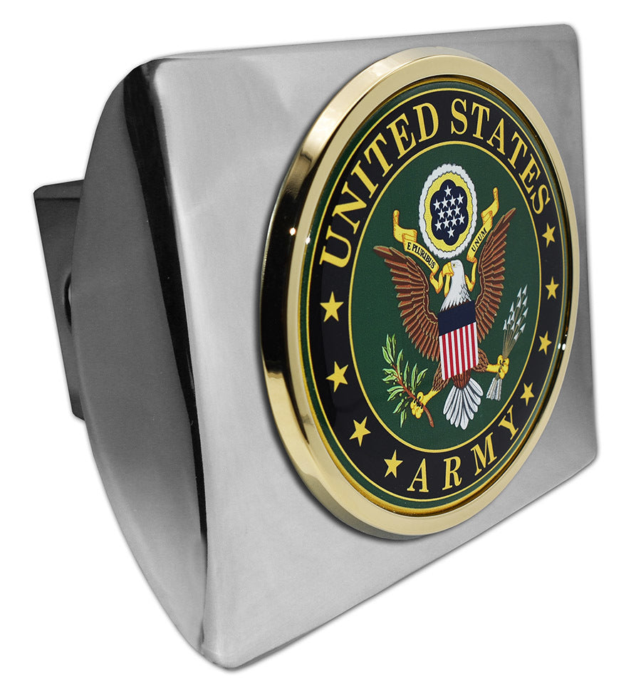 U.S. Army Eagle Chrome Metal Hitch Cover