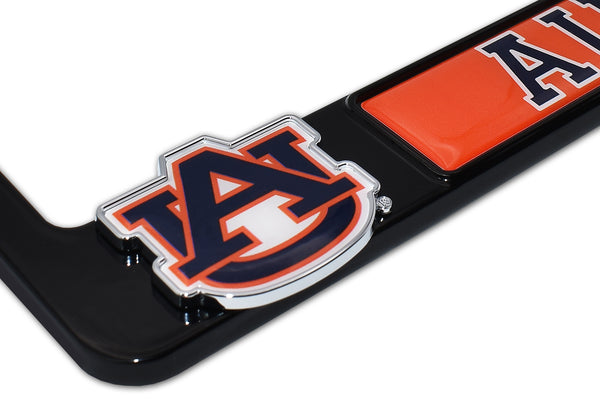 Auburn Tigers Black 3D Metal License Plate Frame