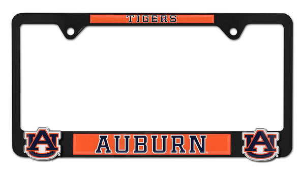 Auburn Tigers Black 3D Metal License Plate Frame