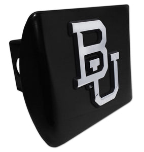 Baylor University Emblem on Black Metal Hitch Cover
