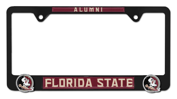 Florida State Alumni Black 3D Metal License Plate Frame