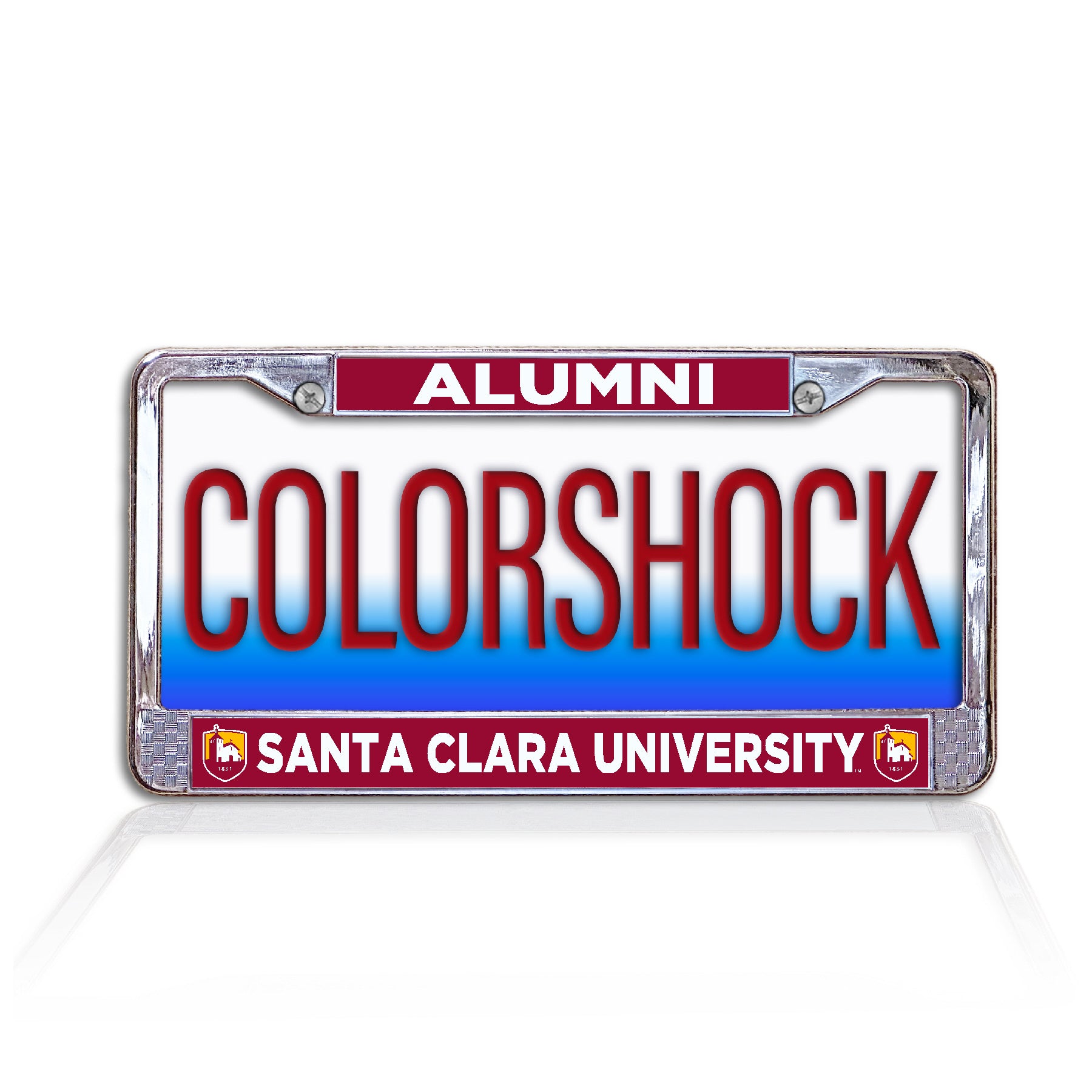 Santa Clara University Alumni Chrome License Plate Frame