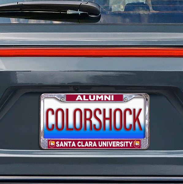 Santa Clara University Alumni Chrome License Plate Frame