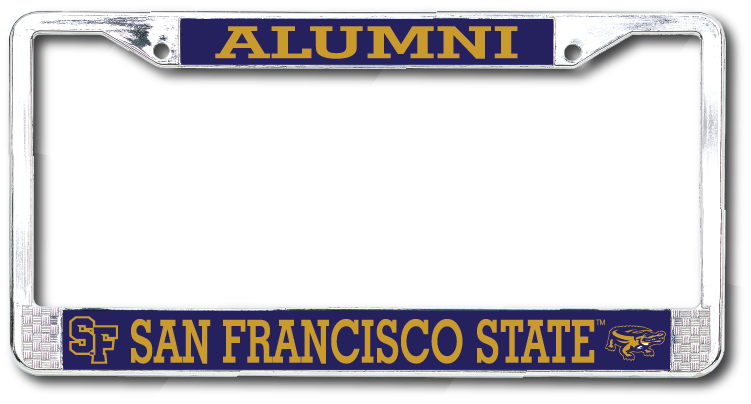 San Francisco State University Alumni Chrome License Plate Frame