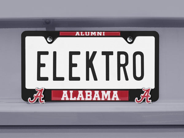 Alabama Alumni Black 3D Metal License Plate Frame
