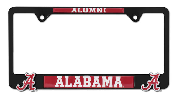 Alabama Alumni Black 3D Metal License Plate Frame
