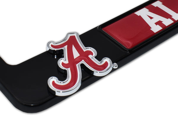Alabama Alumni Black 3D Metal License Plate Frame