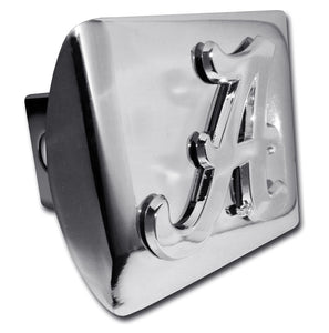 Alabama (“A”) ALL METAL Shiny Chrome Hitch Cover