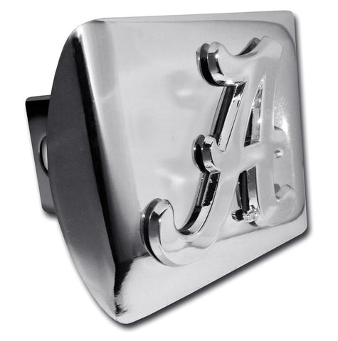 Alabama (“A”) ALL METAL Shiny Chrome Hitch Cover