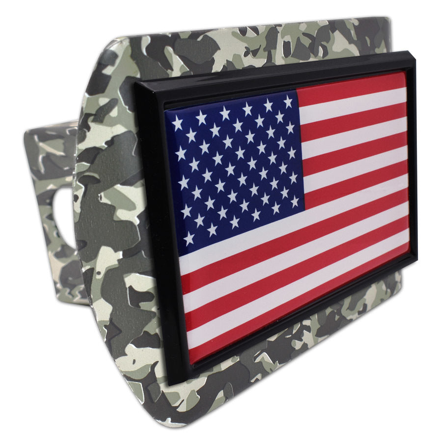 American Flag Urban Camo Hitch Cover