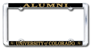 University of Colorado Boulder Alumni Thin Rim Chrome License Plate Frame