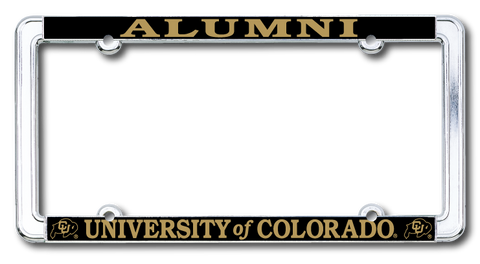 University of Colorado Boulder Alumni Thin Rim Chrome License Plate Frame