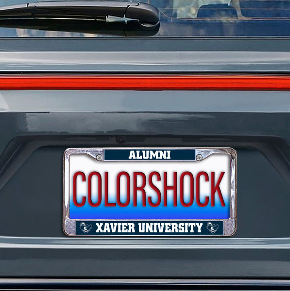 Xavier University Alumni Chrome License Plate Frame