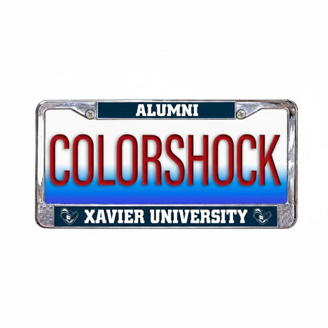 Xavier University Alumni Chrome License Plate Frame