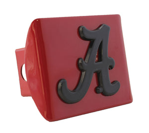 Alabama Crimson Tide Black on Crimson Metal Hitch Cover
