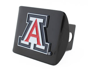 University of Arizona A Color Black Metal Hitch Cover