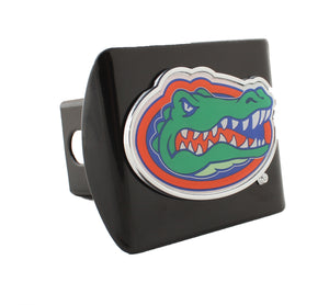 University of Florida Color Emblem on Black Metal Hitch Cover