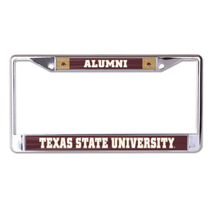 Texas State University Alumni Chrome License Plate Frame