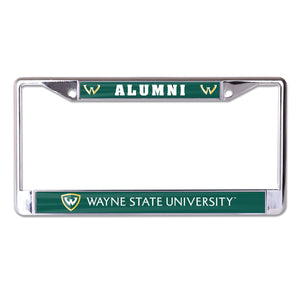 Wayne State University Alumni Chrome License Plate Frame