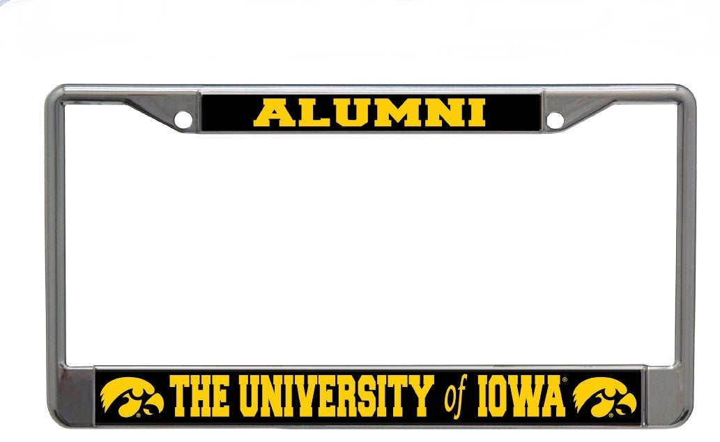 University of Iowa Alumni Chrome License Plate Frame