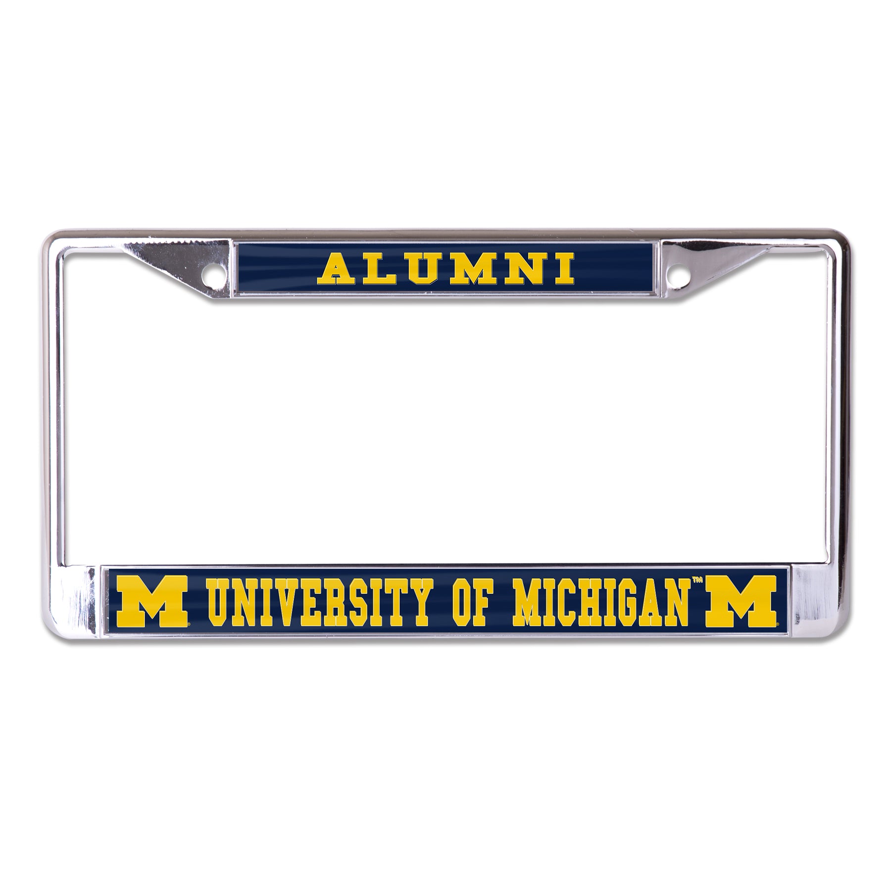 University of Michigan Alumni Chrome License Plate Frame