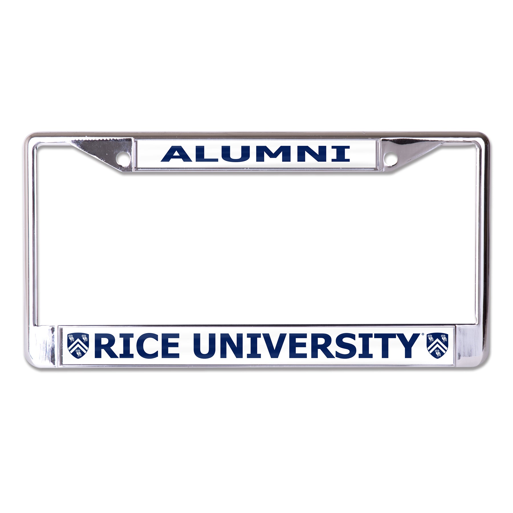 Rice University Alumni Chrome License Plate Frame