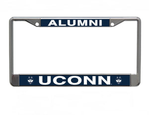 University of Connecticut Alumni On Blue Chrome License Plate Frame