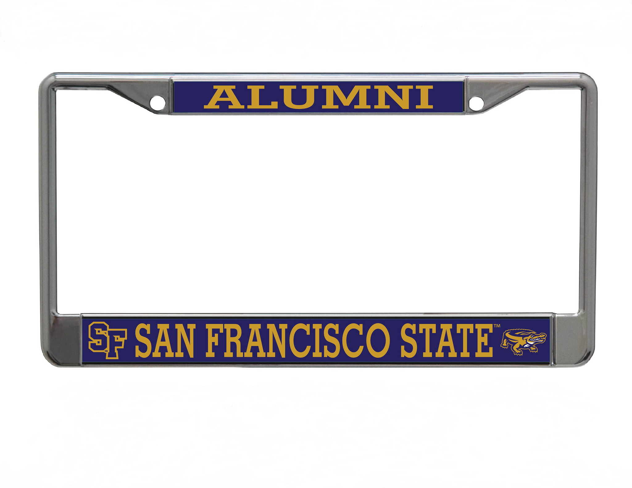 San Francisco State University Chrome License Plate Frame