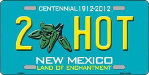 2 Hot Green New Mexico Novelty Metal License Plate