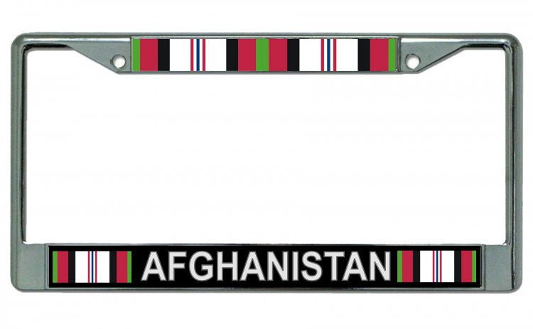 Afghanistan Veteran Chrome License Plate Frame