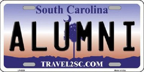 Alumni South Carolina Novelty Metal License Plate
