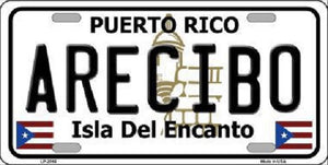 Arecibo Puerto Rico Metal Novelty License Plate