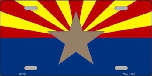 Arizona Big Star State Flag Novelty Metal License Plate