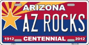Arizona Centennial Az Rocks Novelty Metal License Plate