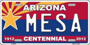 Arizona Centennial Mesa Novelty Metal License Plate