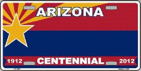 Arizona Centennial Metal Novelty License Plate
