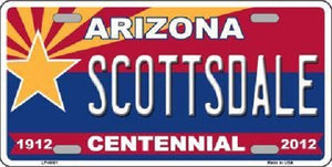 Arizona Centennial Scottsdale Novelty Metal License Plate