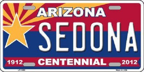 Arizona Centennial Sedona Metal Novelty License Plate