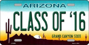 Arizona Class of '16 Novelty Metal License Plate