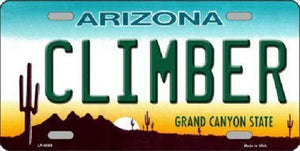 Arizona Climber Novelty Metal License Plate