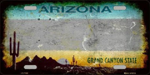 Arizona Gray Background Rusty Novelty Metal License Plate