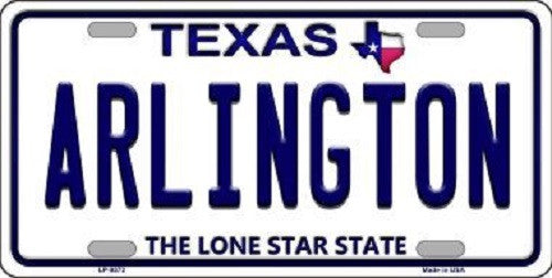 Arlington Texas Background Novelty Metal License Plate