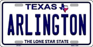 Arlington Texas Background Novelty Metal License Plate