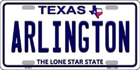 Arlington Texas Background Novelty Metal License Plate